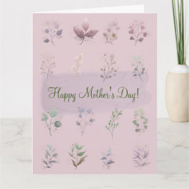 CARTE BONNE FÊTE DES MÈRES (MAUVE CLAIR)