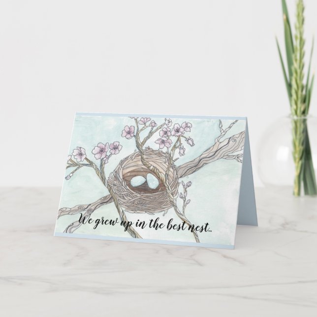 Carte Bonne fête des mères - Nid (Devant)