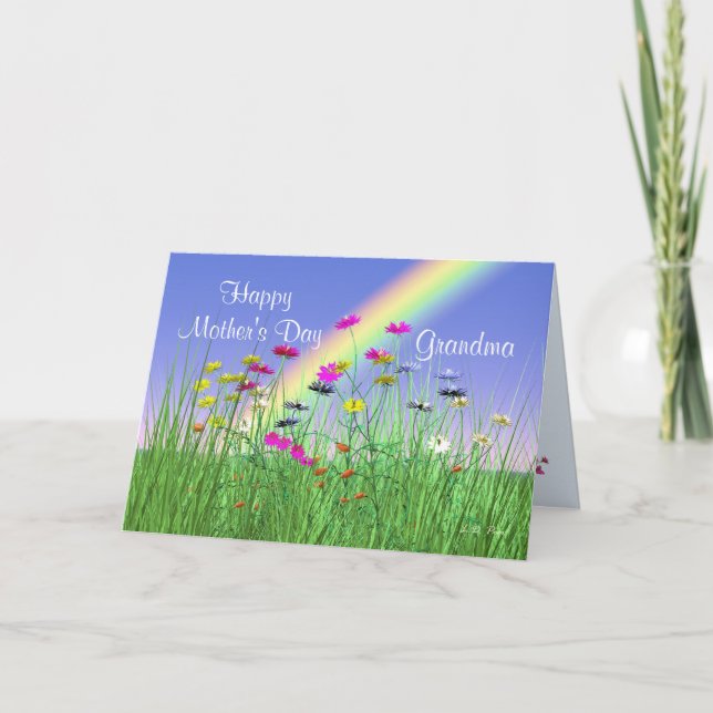 Carte Bonne fête des mères pour les fleurs de printemps  (Devant)