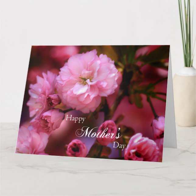 Carte Bonne Fête des mères Printemps Fleurs de cerisiers (Devant)