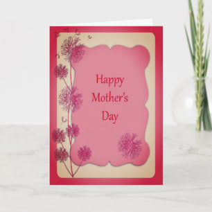 Carte Bonne fête des mères Trim rose et graines de Dande