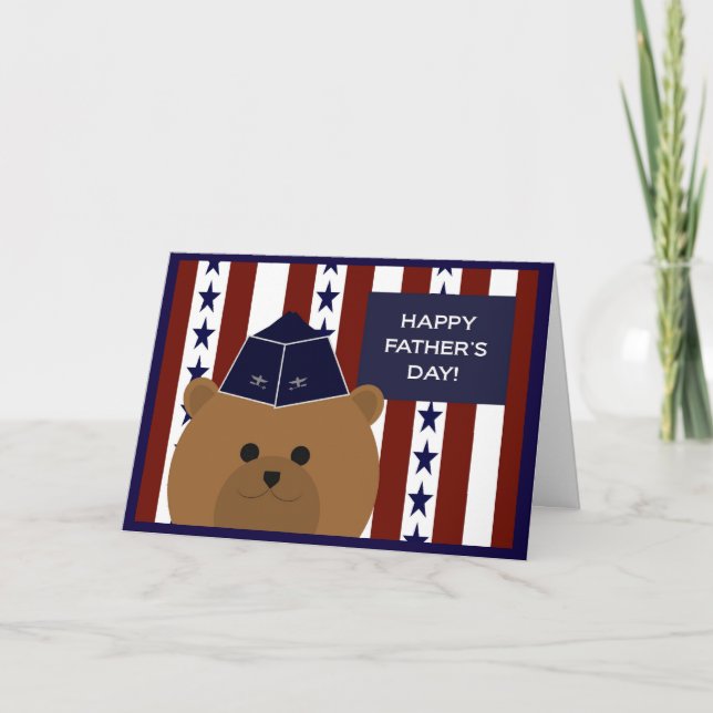 Carte Bonne Fête des pères à mon Héros et papa de l'Armé (Devant)
