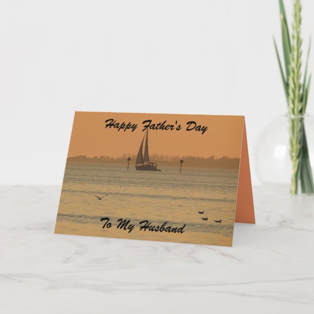 Carte Bonne Fête des pères, À Mon Mari (Devant)