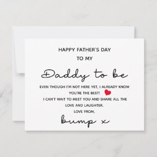 CARTE BONNE FÊTE DES PÈRES À PAPA D'ÊTRE À PARTIR DE LA 