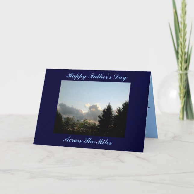 Carte Bonne Fête des pères, À Travers Les Miles (Devant)