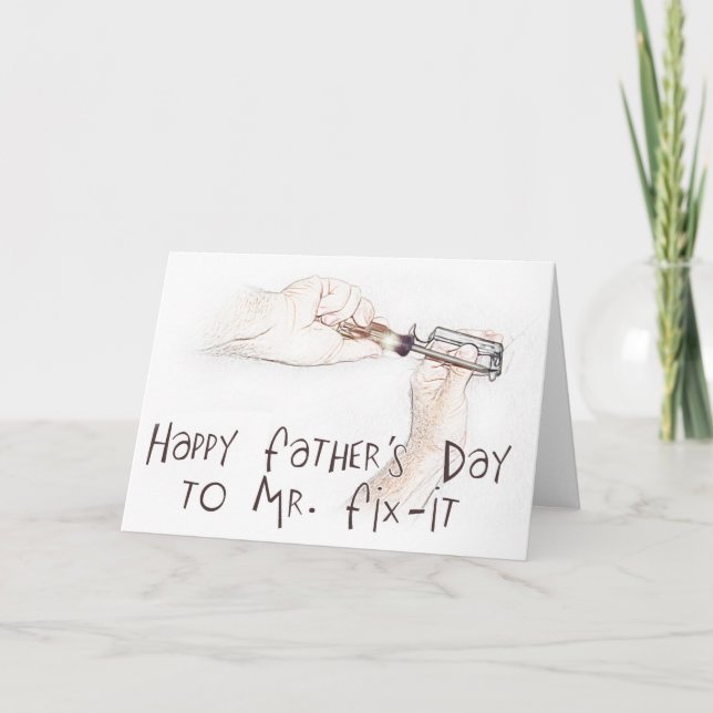 Carte Bonne Fête des pères au Handyman ! (Devant)