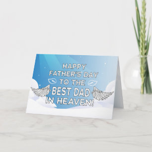 Carte Bonne Fête des pères au "meilleur papa" au ciel !