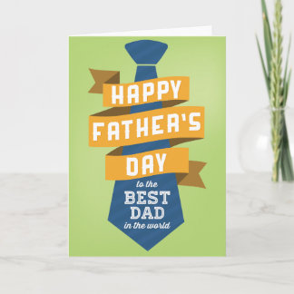 Carte Bonne Fête des pères au meilleur papa du monde