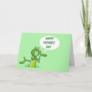 Carte Bonne Fête des pères avec voiture de cricket insec