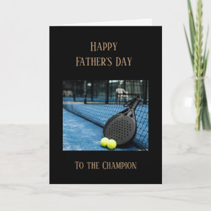 Carte Bonne Fête des pères championne de tennis Sport
