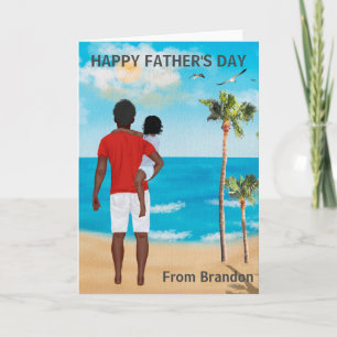 Carte Bonne Fête des pères de Enfant Brunette cheveux Br