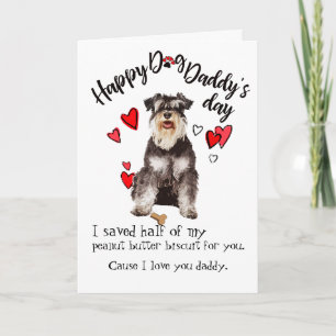 Carte Bonne Fête des pères de votre miniature Schnauzer