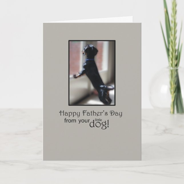 Carte Bonne Fête des pères de votre petit chien (Devant)