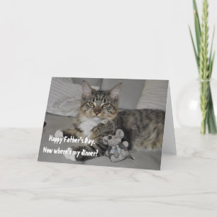 Carte Bonne Fête des pères du chat