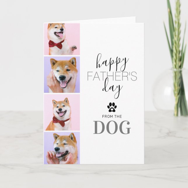 Carte Bonne Fête des pères du chien (Devant)