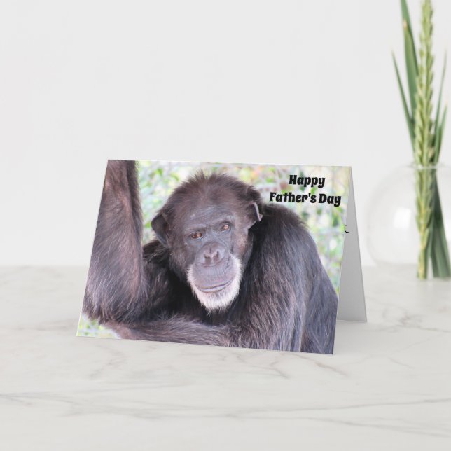 Carte Bonne Fête des pères du Chimp du Vieux Bloc (Devant)