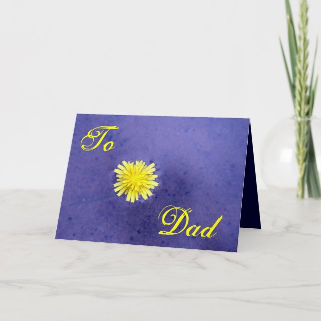 Carte Bonne Fête des pères Fleur Jaune I (Devant)