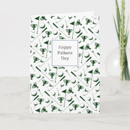 Carte Bonne Fête des pères Golfing Ajouter son propre me