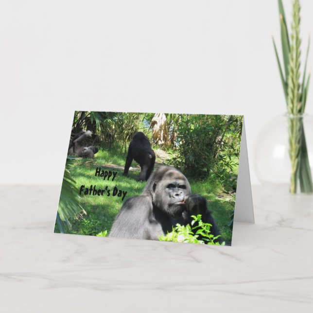 Carte Bonne Fête des pères ... L'Awesome Ape (Gorilla) (Devant)