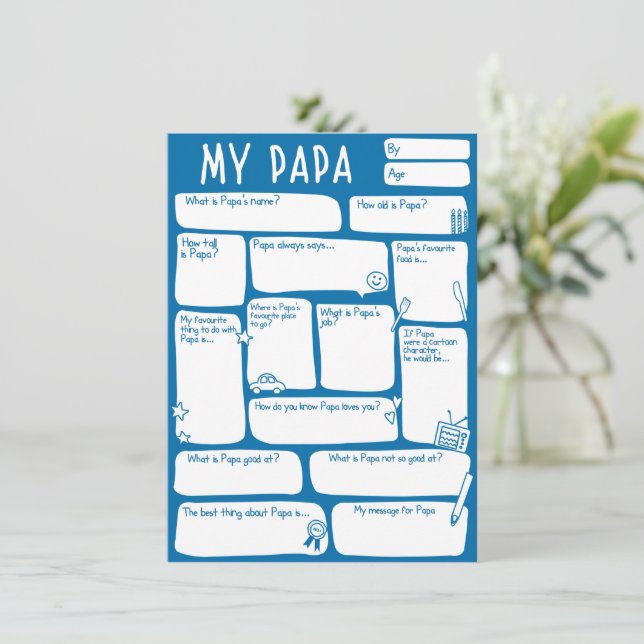 Carte Bonne Fête des pères_Meilleur Papa jamais (Debout devant)