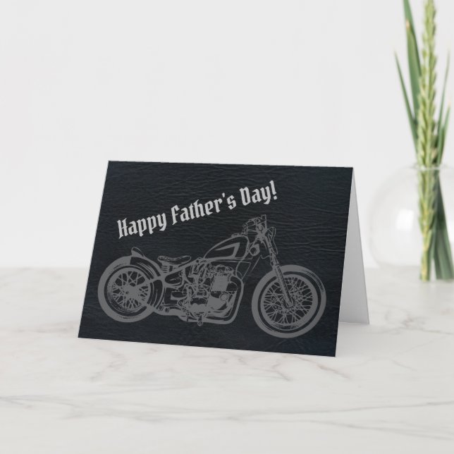 Carte Bonne Fête des pères moto pour moto (Devant)