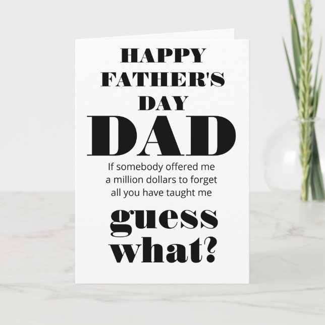 Carte bonne fête des pères papa (Devant)