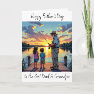 Carte Bonne Fête des pères papa & grand-père Personnalis