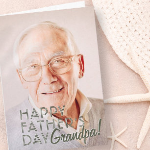 Carte Bonne Fête des pères papy ! Accueil simple et mode