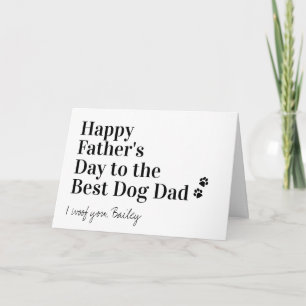 Carte Bonne Fête des pères personnalisée meilleur chien 