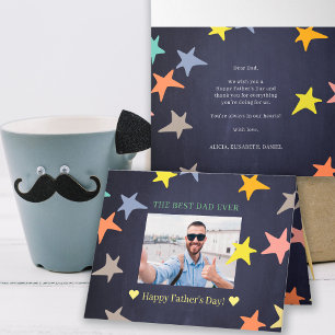 Carte Bonne Fête des pères photo personnalisée meilleur 