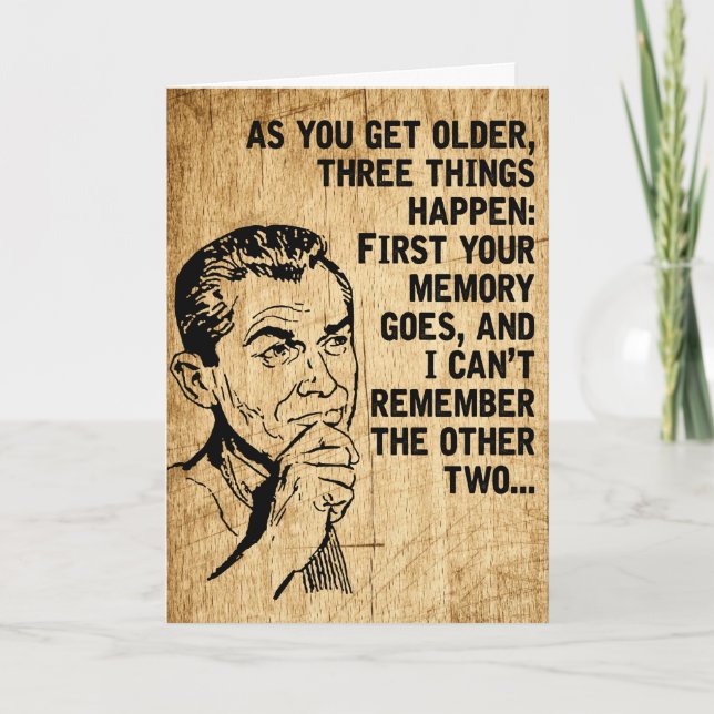 Carte Bonne Fête des pères Rétro Rustic Papa Humour (Devant)