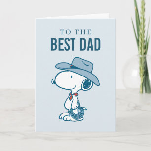 Carte Bonne fête des pères   Snoopy papa cowboy