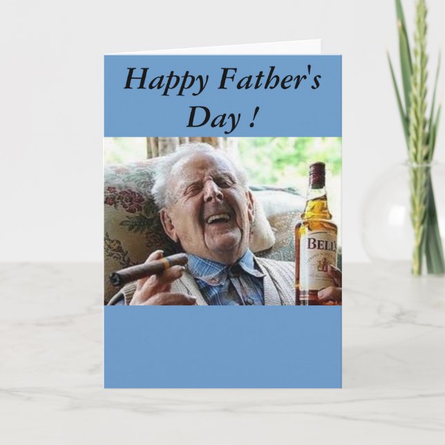 Carte Bonne Fête des pères Vieux Homme ! (Devant)