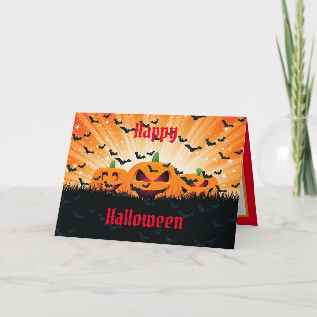 Carte Bonne fête d'Halloween (Devant)