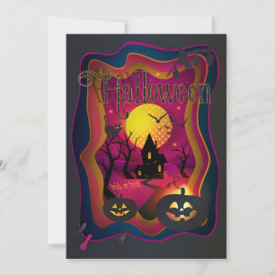 Carte Bonne fête d'Halloween "Treat or Trick"