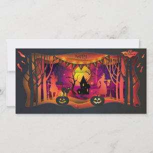 Carte Bonne fête d'Halloween "Treat or Trick"