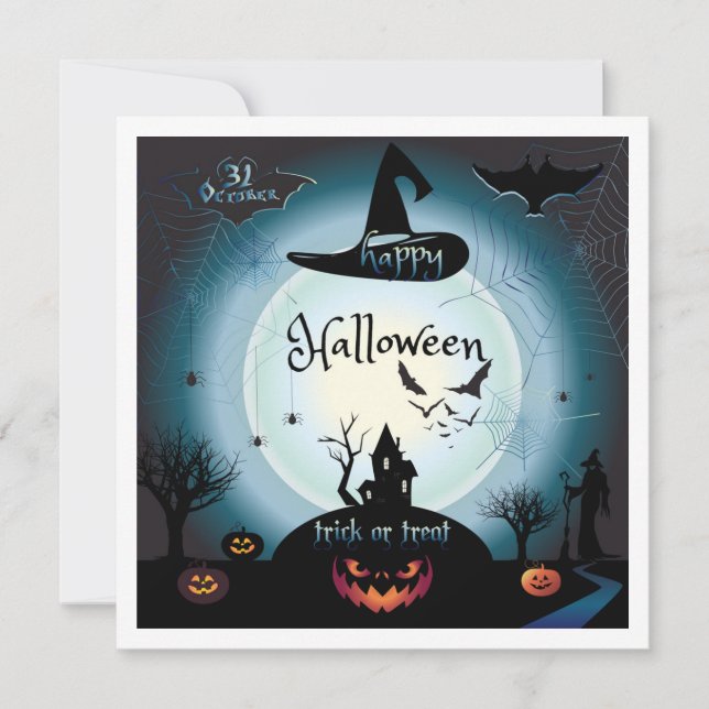 Carte Bonne fête d'Halloween "Treat or Trick" (Devant)