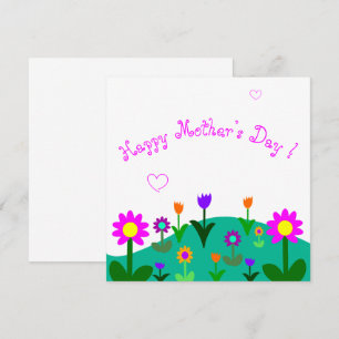 Carte Bonne fête maman sur fleurs de printemps dans la c