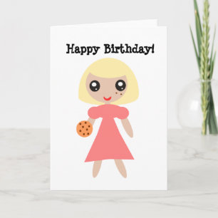 Carte Bonne Fille Cookie Anniversaire