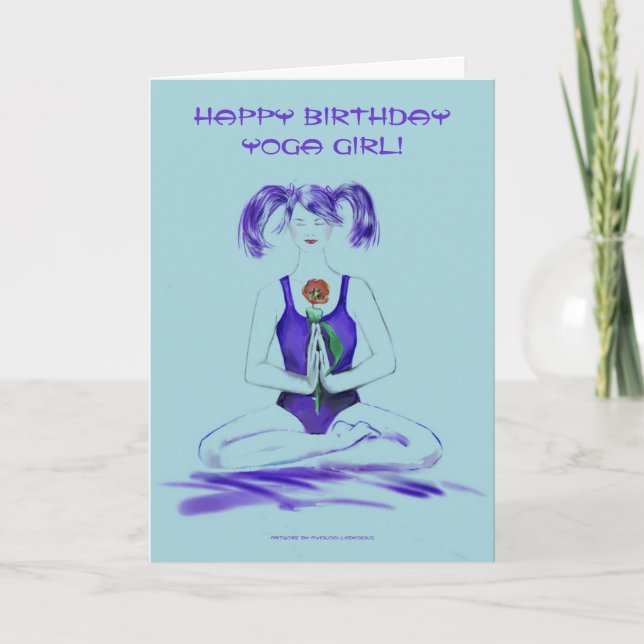 Carte Bonne fille Yoga anniversaire ! (Devant)