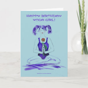 Carte Bonne fille Yoga anniversaire !