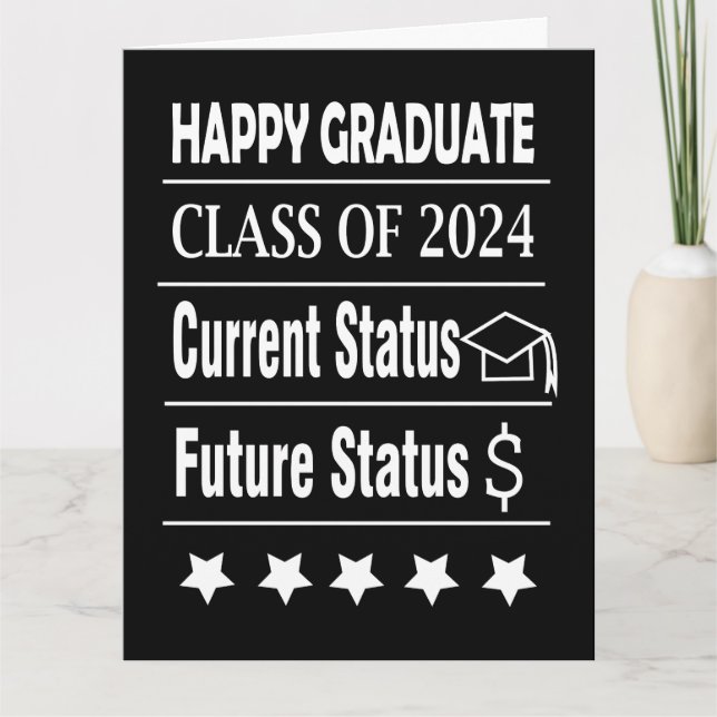 Carte Bonne fin de diplôme d'études supérieures Salutati (Devant)