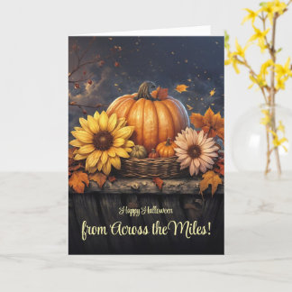 Carte Bonne Halloween de l'autre côté du Miles Fall Foli