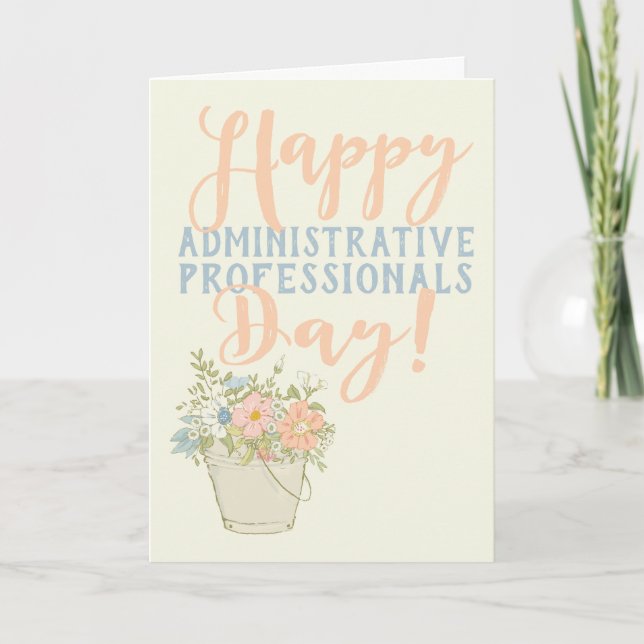 Carte Bonne journée des professionnels administratifs (Devant)