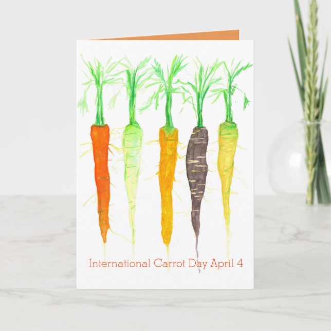 Carte Bonne Journée internationale de la carotte 4 avril (Devant)