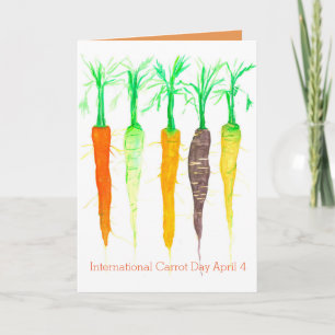 Carte Bonne Journée internationale de la carotte 4 avril