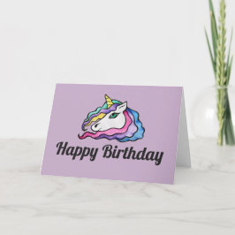 Carte Bonne licorne d'anniversaire