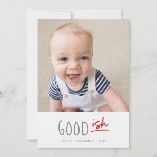 Carte Bonne liste Funny Photo Holiday Card and Collage