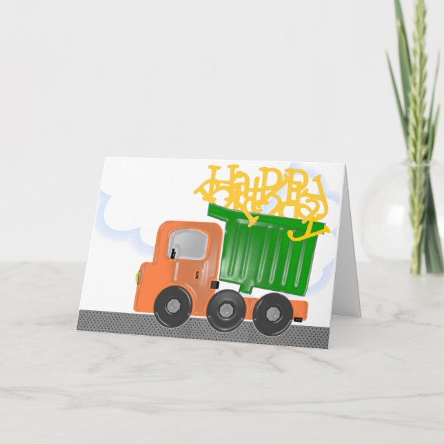 Carte Bonne livraison Anniversaire Camion (Devant)