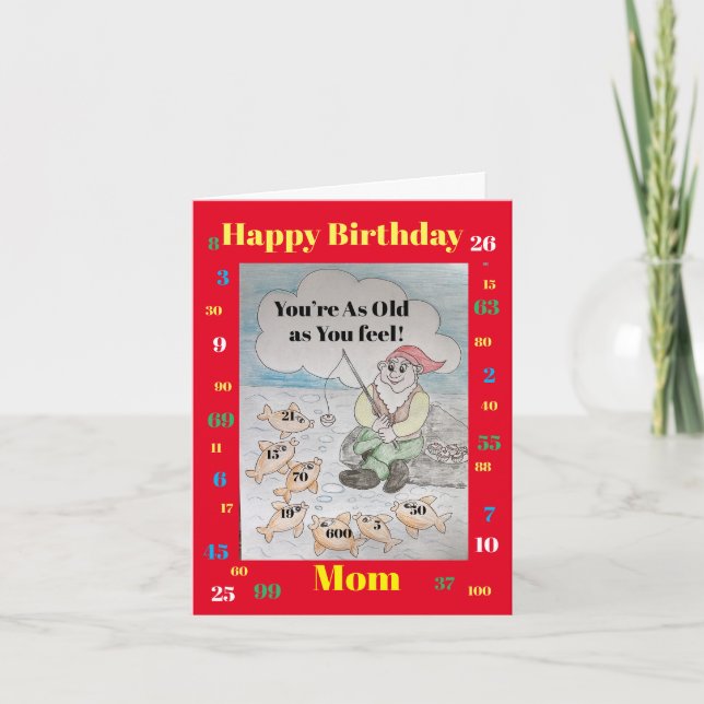 Carte Bonne maman d'anniversaire - vous êtes aussi vieux (Devant)